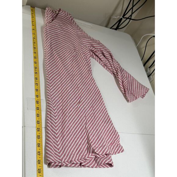 Soft Surroundings Top Women XS Red White Stripe Cold Shoulder Tunic Linen Beachy - Picture 9 of 9